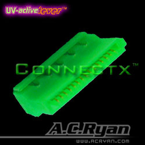 AC Ryan MORF™ PlusPack1 - More Connectx - UVGreen T-Molex / T-SATA Green wire connector