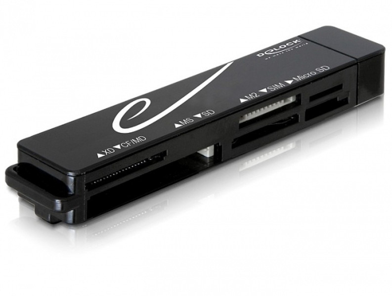 DeLOCK USB 2.0 CardReader All in 1 Черный устройство для чтения карт флэш-памяти