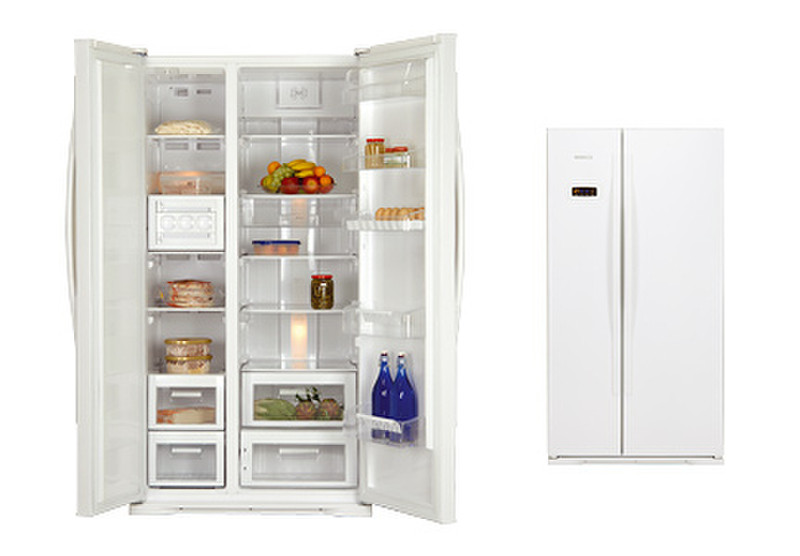 Beko GNE15906S Отдельностоящий Cеребряный side-by-side холодильник