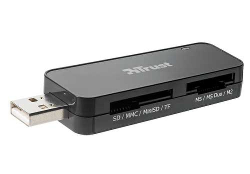 Trust CR-1370p, 5 Pack USB 2.0 Черный устройство для чтения карт флэш-памяти