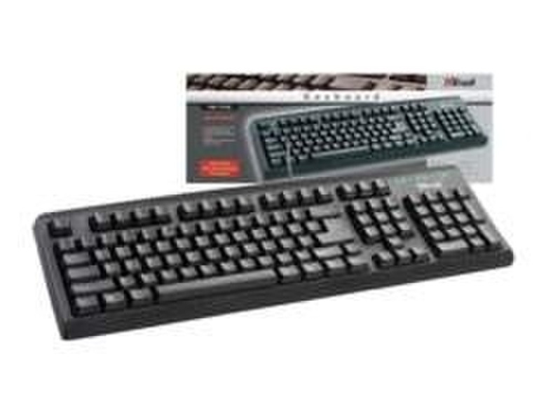 Trust Keyboard KB-1120 PS/2 Schwarz Tastatur