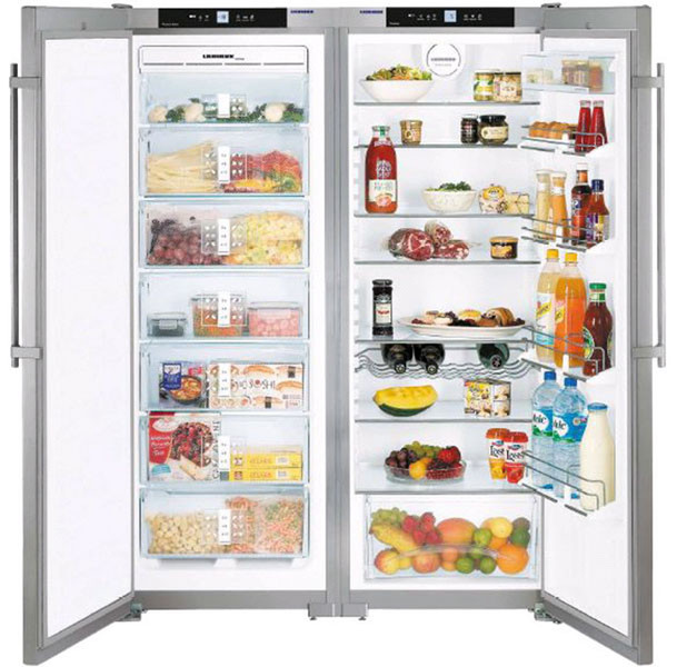 Liebherr SBSes 63520 Отдельностоящий 568л Cеребряный side-by-side холодильник