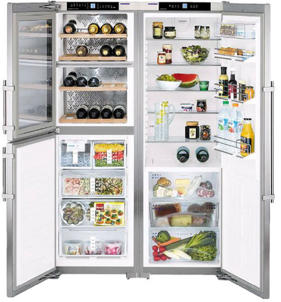Liebherr SBSes 71550 freestanding 597L Silver side-by-side refrigerator