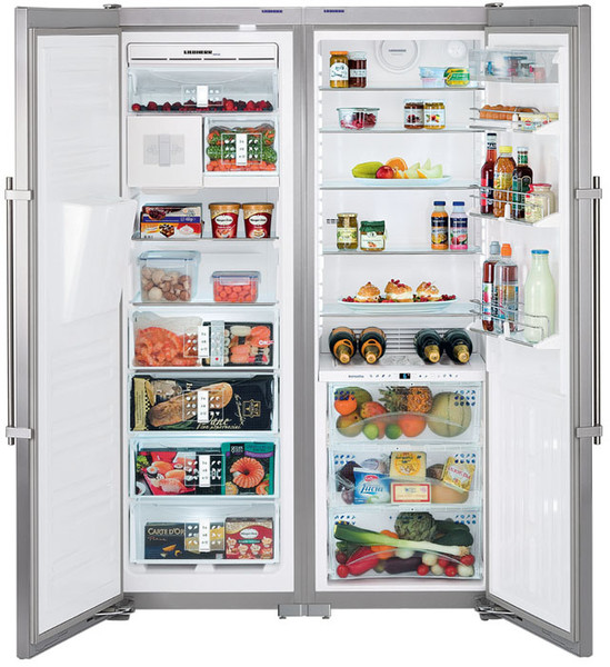 Liebherr SBSes 72730 freestanding 572L Silver side-by-side refrigerator