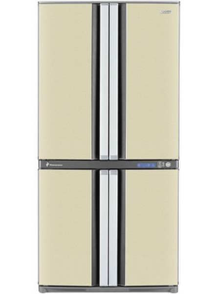 Sharp SJ-F72PCBE freestanding 556L Beige side-by-side refrigerator