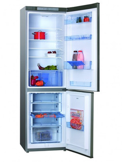Hansa FK350BSX freestanding Silver fridge-freezer