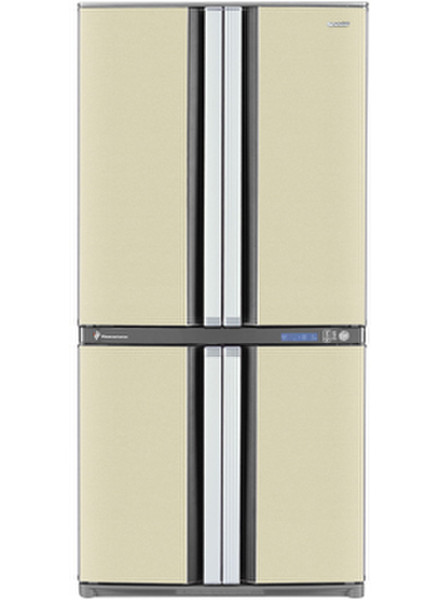 Sharp SJ-F77PCBE freestanding 605L Beige side-by-side refrigerator