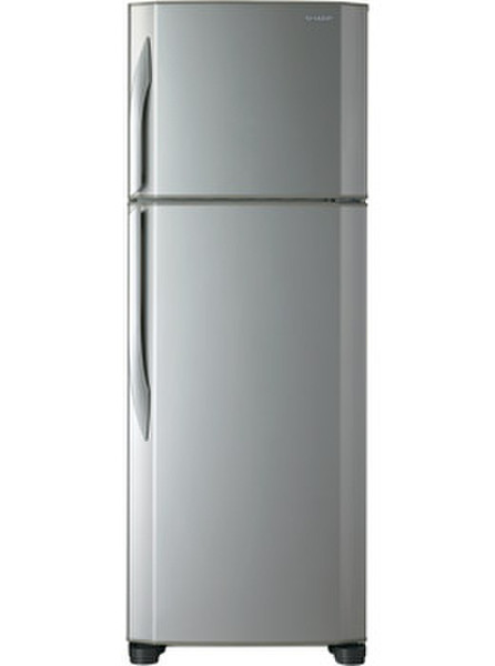 Sharp SJ-T440RSL freestanding 367L Silver fridge-freezer