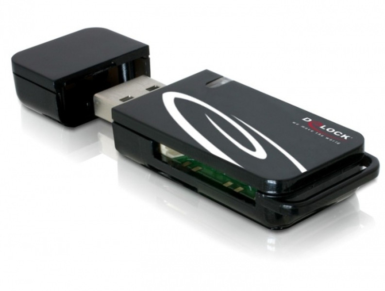 DeLOCK USB 2.0 CardReader 18 in 1 Black card reader