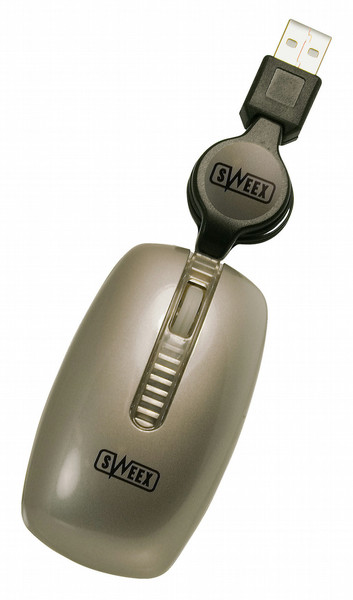 Sweex Notebook Optical Mouse Silver Shadow USB Оптический 800dpi Cеребряный компьютерная мышь