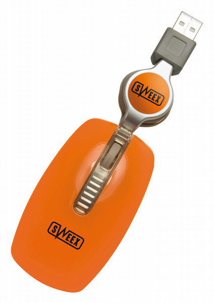 Sweex Notebook Optical Mouse Sunset Orange USB Оптический 800dpi Оранжевый компьютерная мышь