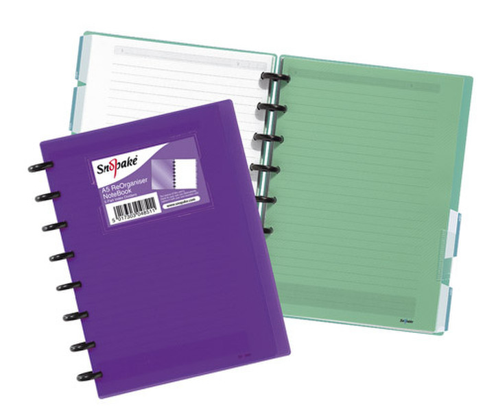 Snopake ReOrganiser NoteBooks - Electra Asst, 100 page, A4 personal organizer