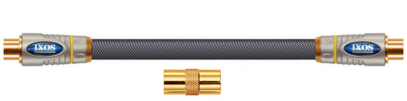 IXOS XHV300 Coax. + Female Adaptor 3m FRCA FRCA Grey coaxial cable