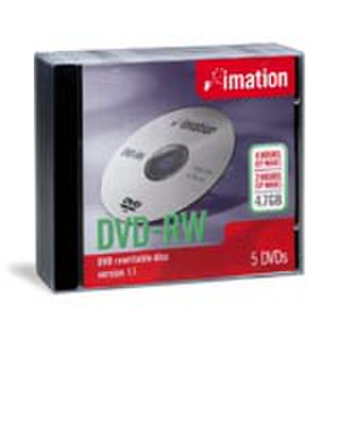 Imation DVD-RW Discs 4.7GB 5PK