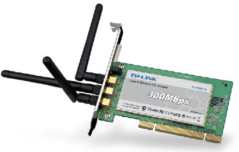 M-Cab WLAN 300M N - PCI Adapter Internal 300Mbit/s networking card