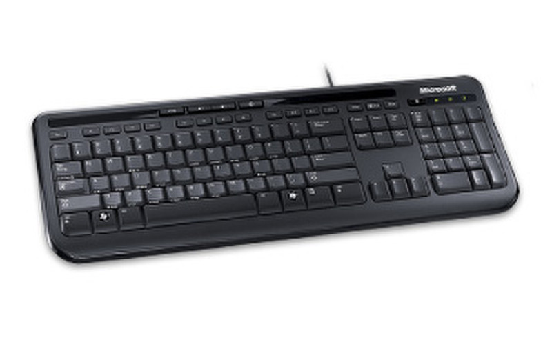 Microsoft Wired Keyboard 600, Black USB QWERTY Swiss Черный клавиатура