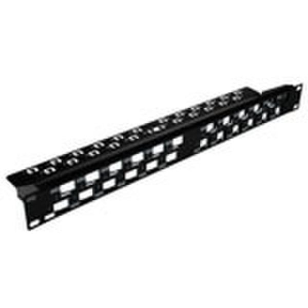 Intronics 24 Port Keystone jack 45° patch panel without connectors