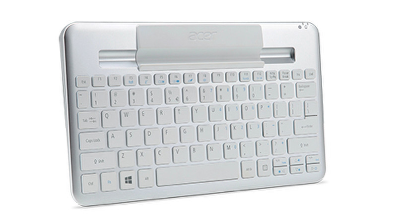 Acer NP.KBD11.00L Bluetooth QWERTY Englisch Silber Tastatur für Mobilgeräte