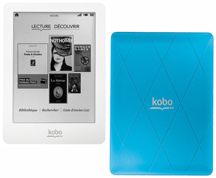 Kobo Glo 6" Сенсорный экран 2ГБ Wi-Fi Синий, Белый электронная книга