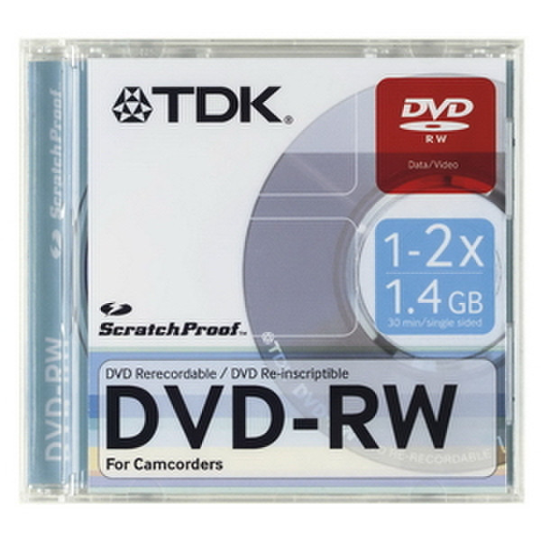 TDK T32008 1.4ГБ DVD-RW 10шт чистый DVD