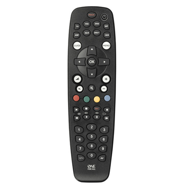 One For All URC 2981 IR Wireless Press buttons Black remote control