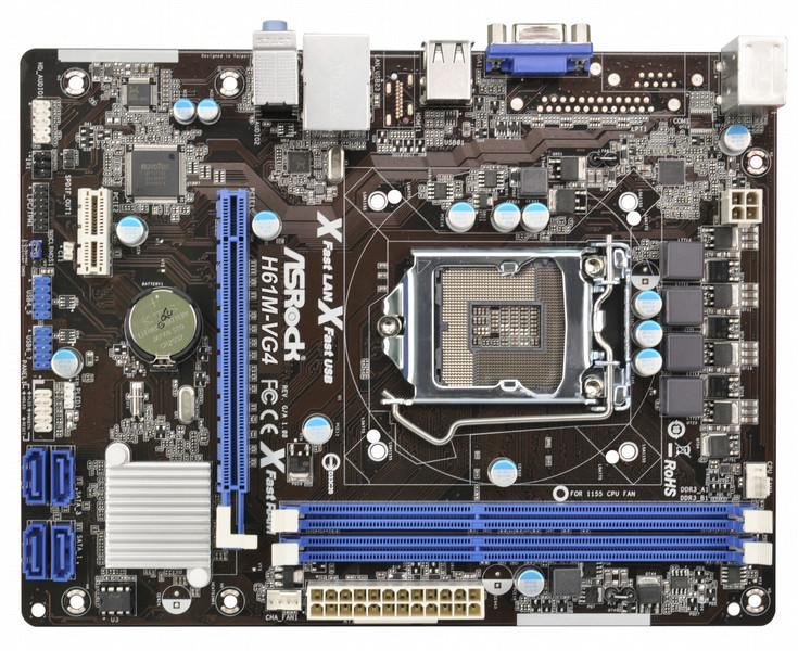 Asrock H61M-VG4 Intel H61 Socket H2 (LGA 1155) Микро ATX материнская плата
