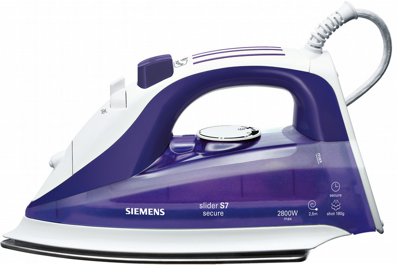 Siemens slider S7 Steam iron 2800Вт Прозрачный, Фиолетовый