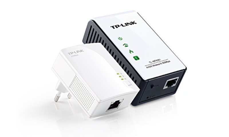 TP-LINK AV200 300Mbit/s Eingebauter Ethernet-Anschluss WLAN Weiß 2Stück(e) PowerLine Netzwerkadapter