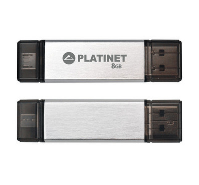 Platinet PMFT8 8ГБ USB 2.0 Cеребряный USB флеш накопитель