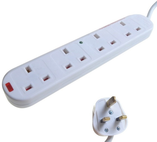 Computer Gear 27-4020S 4AC outlet(s) 250V 2m White surge protector