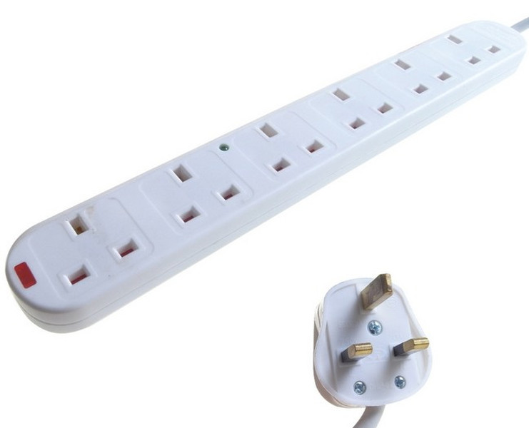 Computer Gear 27-6020S 6AC outlet(s) 250V 2m White surge protector
