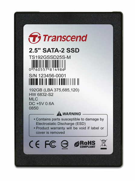 Transcend 192GB SATA Serial ATA solid state drive