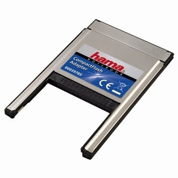 Hama PC Card Adapter, 16 bits, for CompactFlash cards Cеребряный устройство для чтения карт флэш-памяти