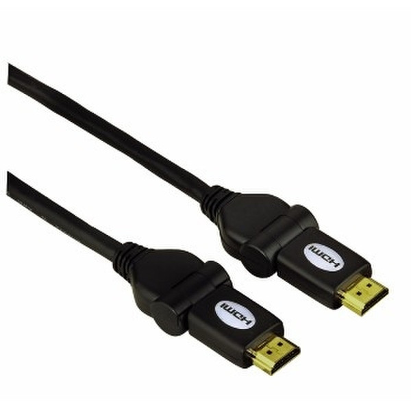 Hama HDMI Connecting Cable. Plug - Plug, swivelled, 1.5 m 1.5м HDMI HDMI Черный HDMI кабель