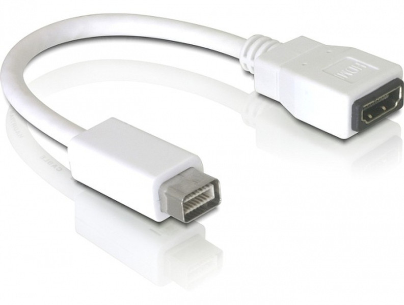 DeLOCK Adapter cable DVI mini Mac male > HDMI female 0.2м HDMI Белый