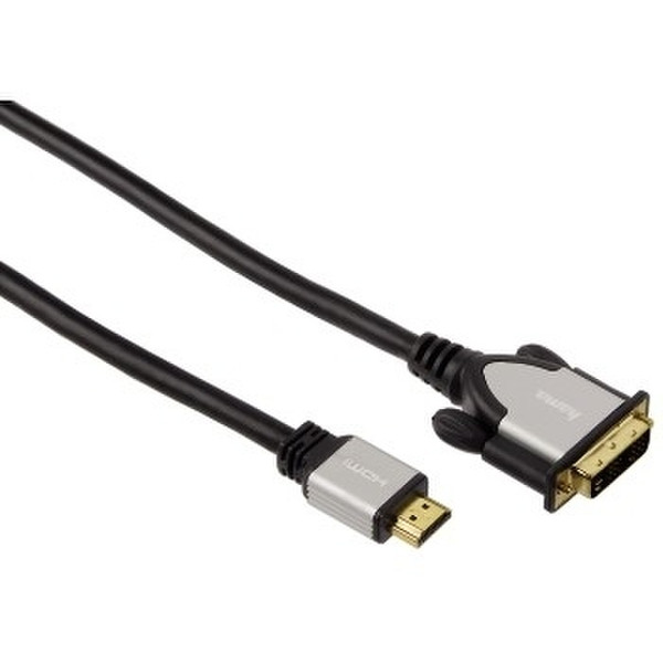 Hama Adapter Cable, 1.8m 1.8m DVI-D HDMI Schwarz