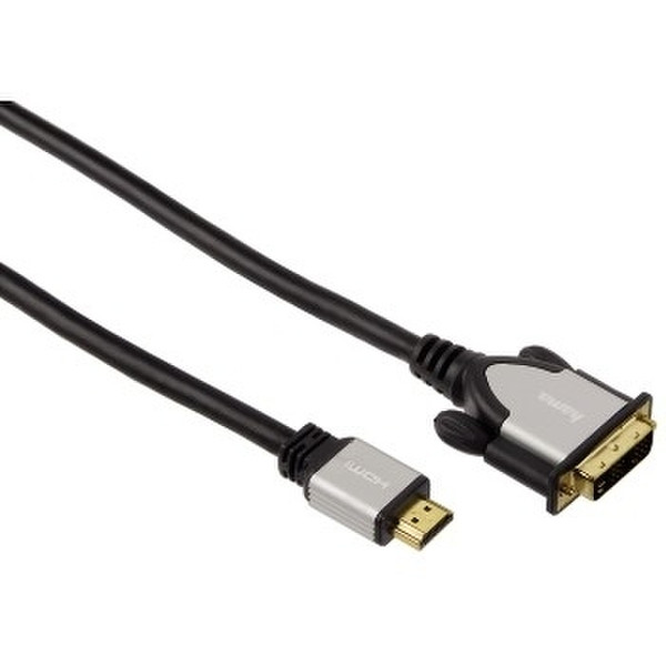 Hama Adapter Cable, 1.8m 1.8m DVI-D HDMI Black