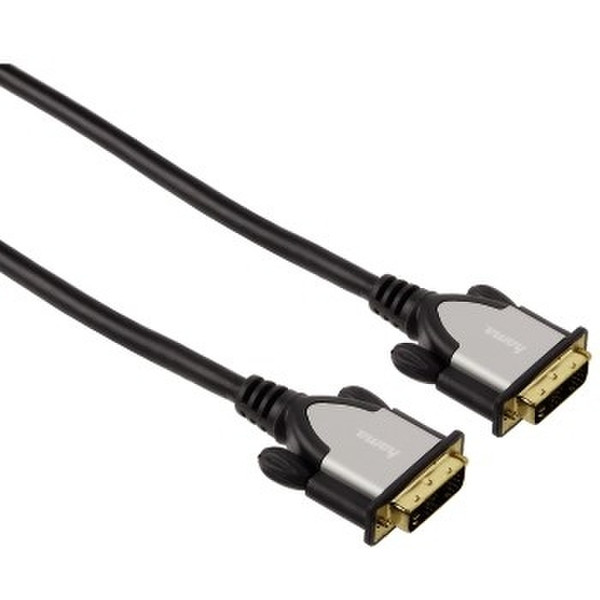 Hama Connecting Cable, DVI-D Plug - DVI-D Plug, 3 m 3m DVI-D DVI-D Schwarz DVI-Kabel
