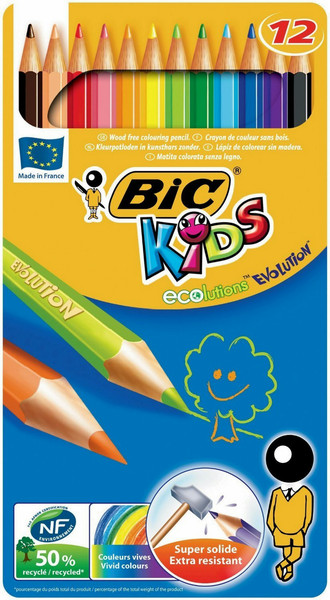 BIC Kids Ecolutions Evolution 12шт цветной карандаш