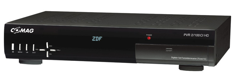 Comag PVR/2 100CI+ HD Satellite Full HD Black TV set-top box