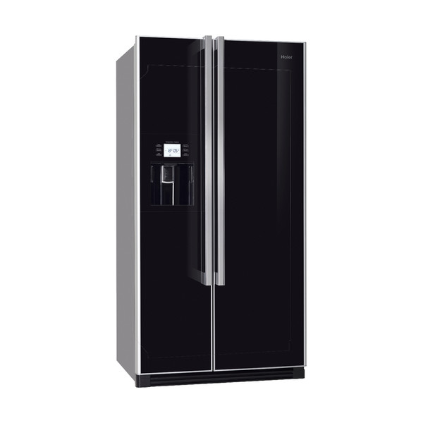 Haier HRF-663ISB2B freestanding 500L A+ Black side-by-side refrigerator