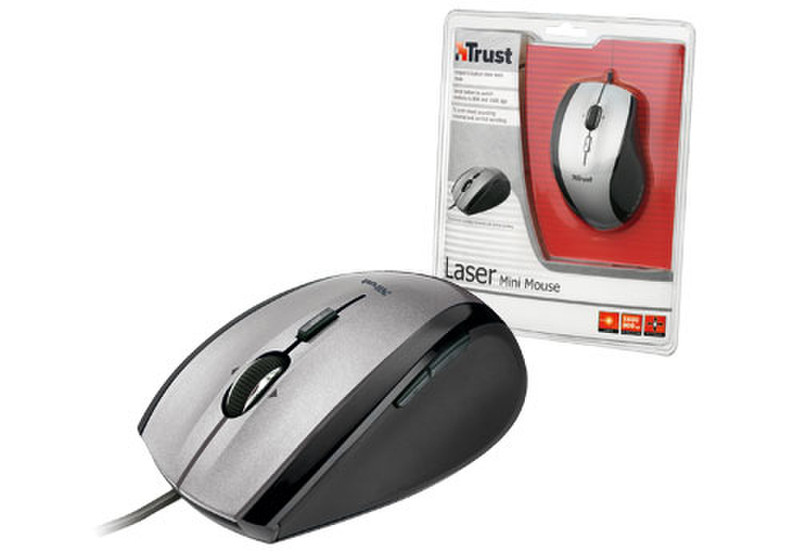 Trust Laser Mini Mouse USB Лазерный 1600dpi компьютерная мышь