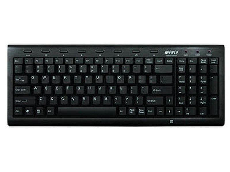 Hiper HCK-1K18A USB+PS/2 Black keyboard