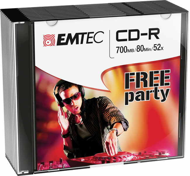 Emtec ECOC801052SL CD-R 700МБ 10шт чистые CD