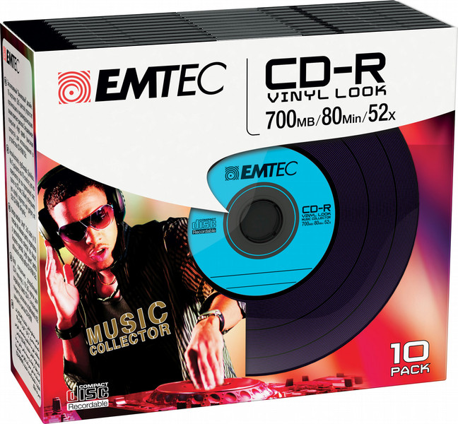Emtec CD-R Vinyl Look CD-R 700MB 10pc(s)