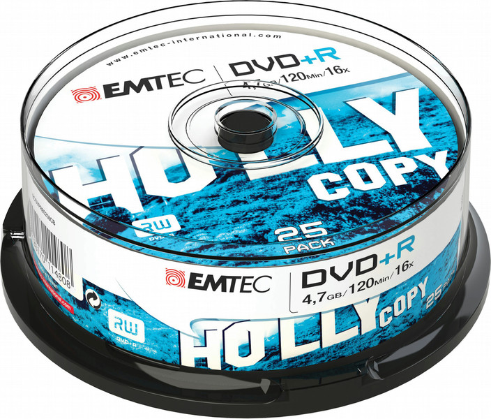 Emtec ECOVPR472516CB 4.7GB DVD+R 25pc(s) blank DVD