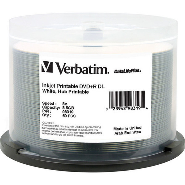 Verbatim 98319 8.5GB DVD+R DL 50pc(s) blank DVD