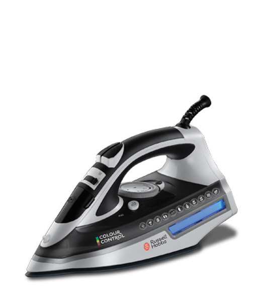 Russell Hobbs Colour Control Dry & Steam iron Ceramic soleplate 2400W Black,Grey