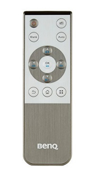 Benq 5J.J3F06.001 IR Wireless Press buttons Silver,Stainless steel remote control