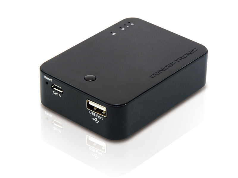 Conceptronic StreamVault CSVWCRPB USB 2.0/Wi-Fi Черный устройство для чтения карт флэш-памяти